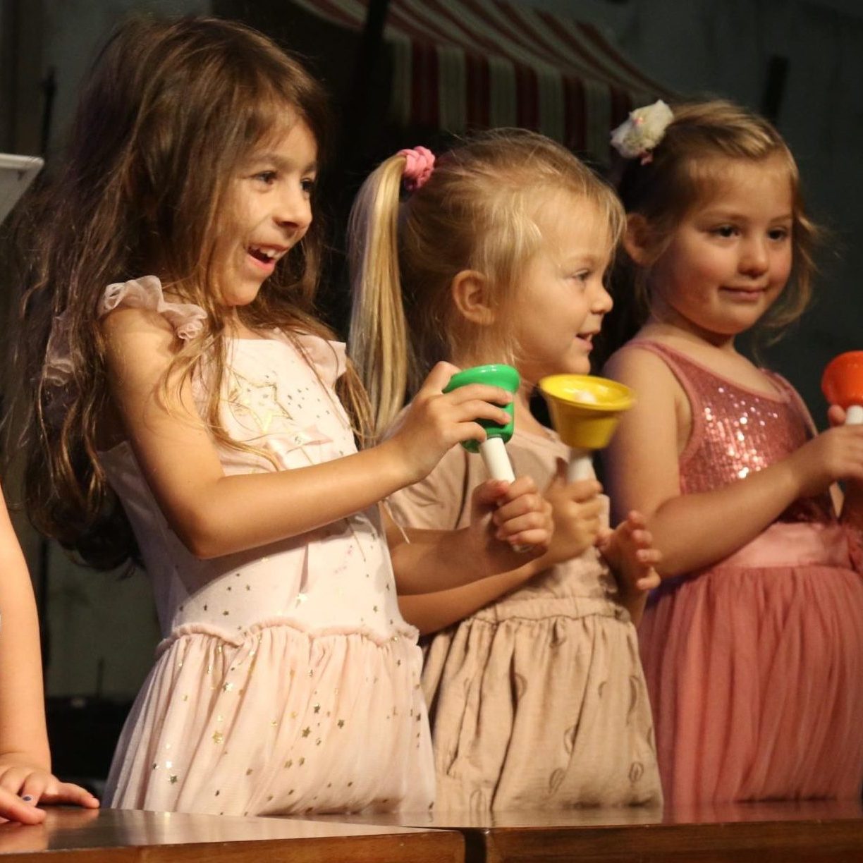children playing handbells